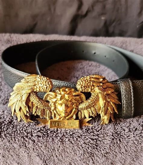 versace winged belt